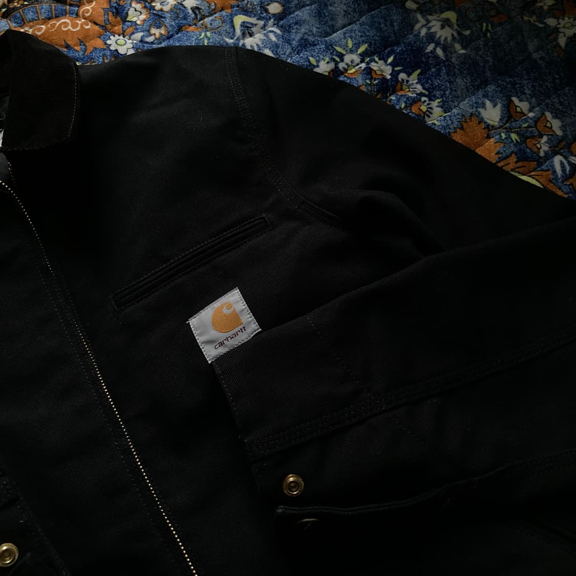 CARHARTT 칼하트 WIP 디어본 캔버스 디트로이트 워크 자켓 블랙 상품이미지2