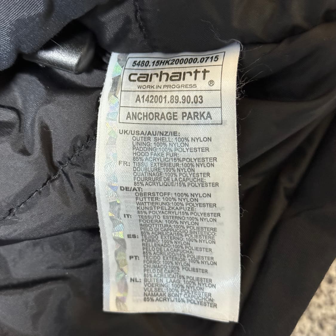 칼하트 앵커리지 파카 S 상품이미지7