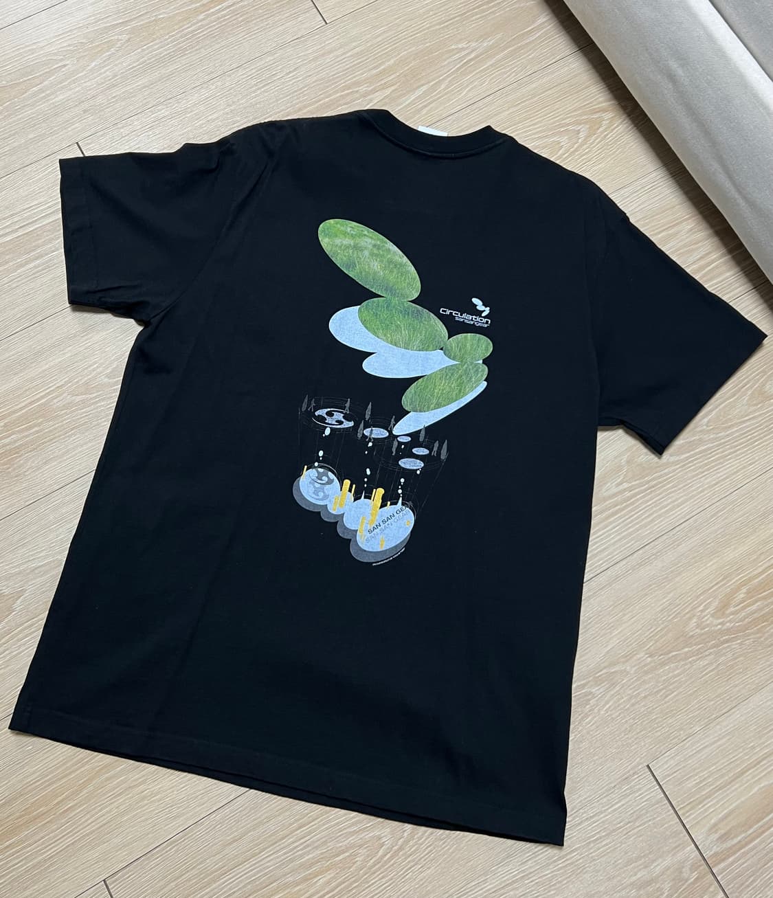 산산기어 찬 찬 심볼 티셔츠 블랙 상품이미지3