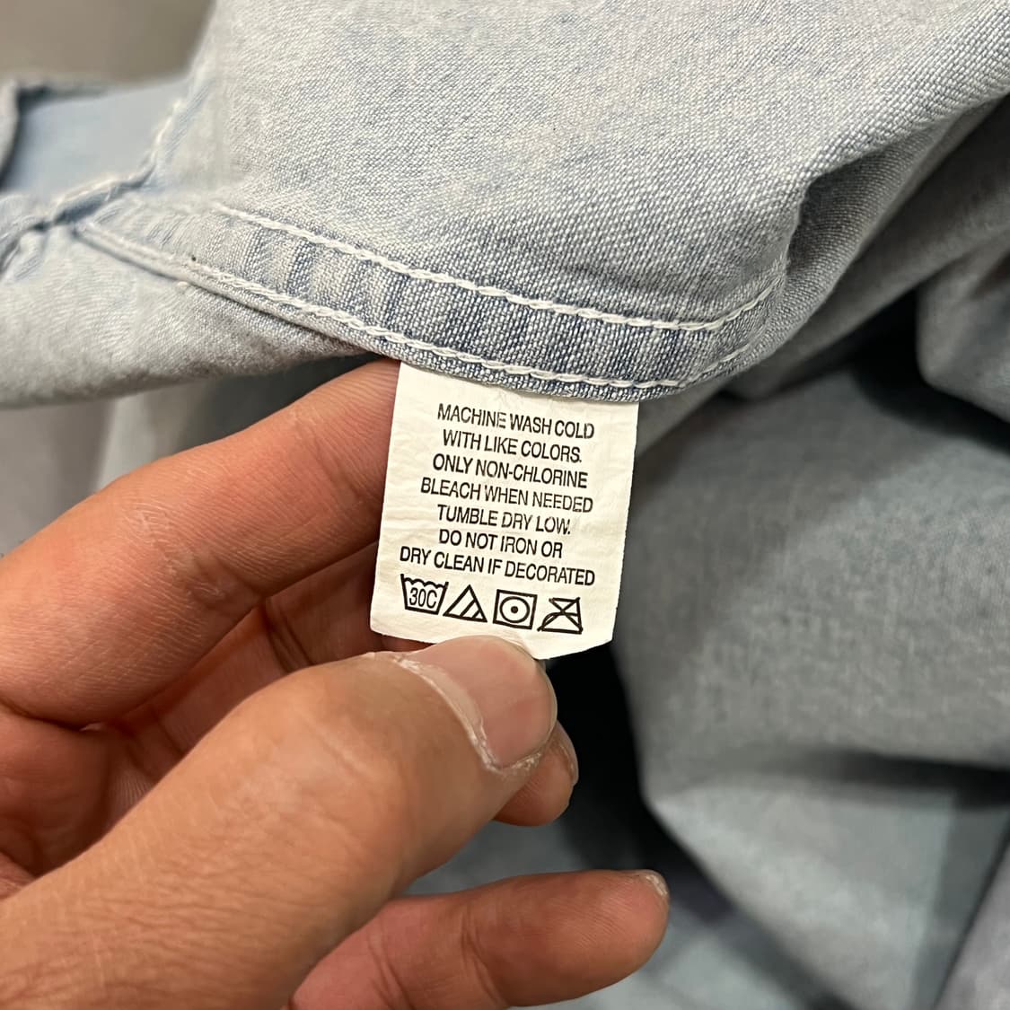  리 자수 데님 셔츠 y16134 상품이미지8