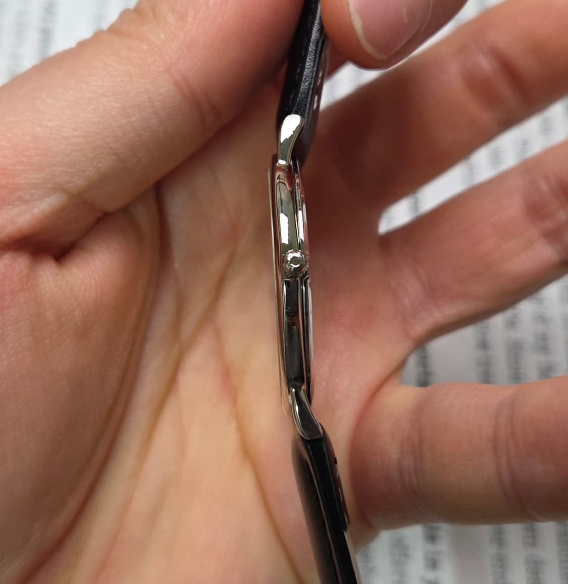 빈티지 오메가 드빌 화이트로만 격자다이얼 논데이트 슬림쿼츠 (일자형 러그 상품이미지6