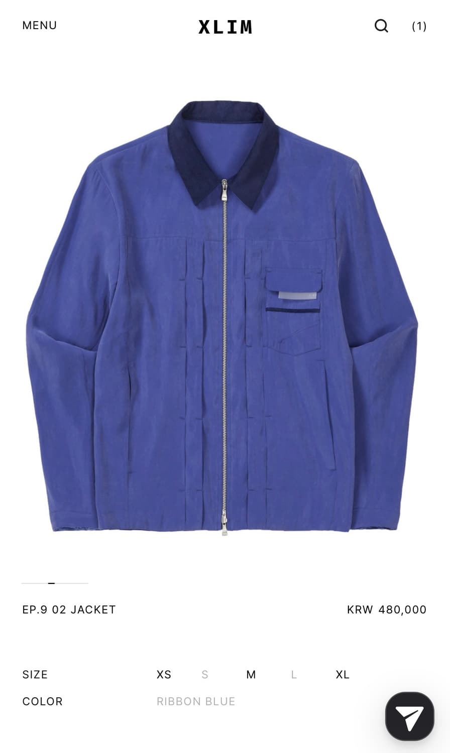 (L) xlim EP.9 02 JACKET ribbon blue 상품이미지1