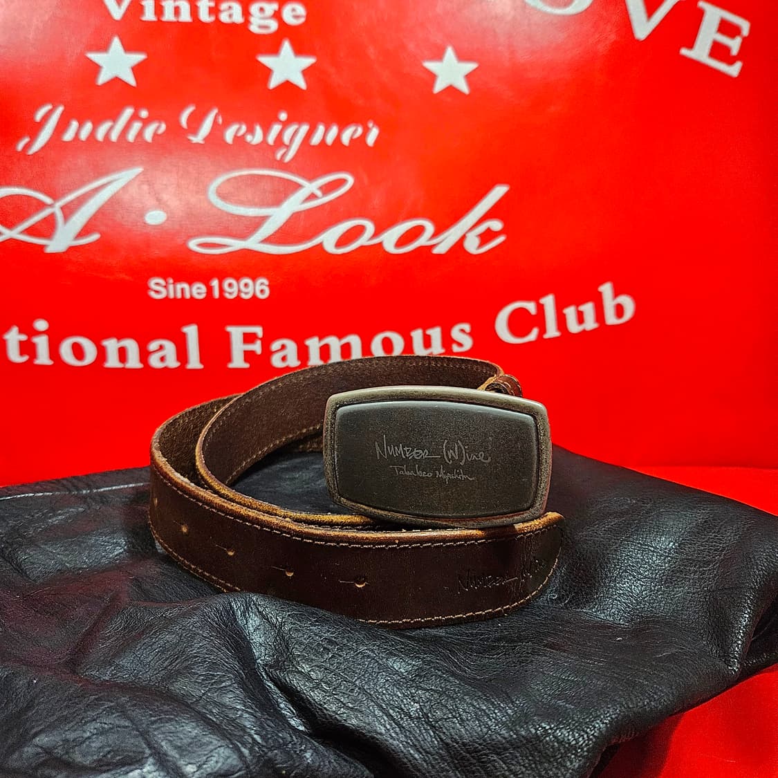 Koogi 90's Vintage 웨스턴 버클 유니크 가죽 벨트  상품이미지5