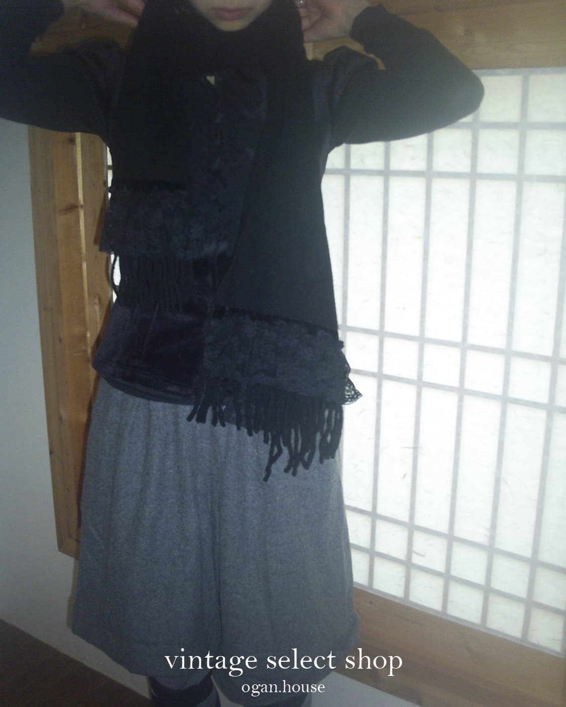 vintage lace wool&cashmere muffler 상품이미지3