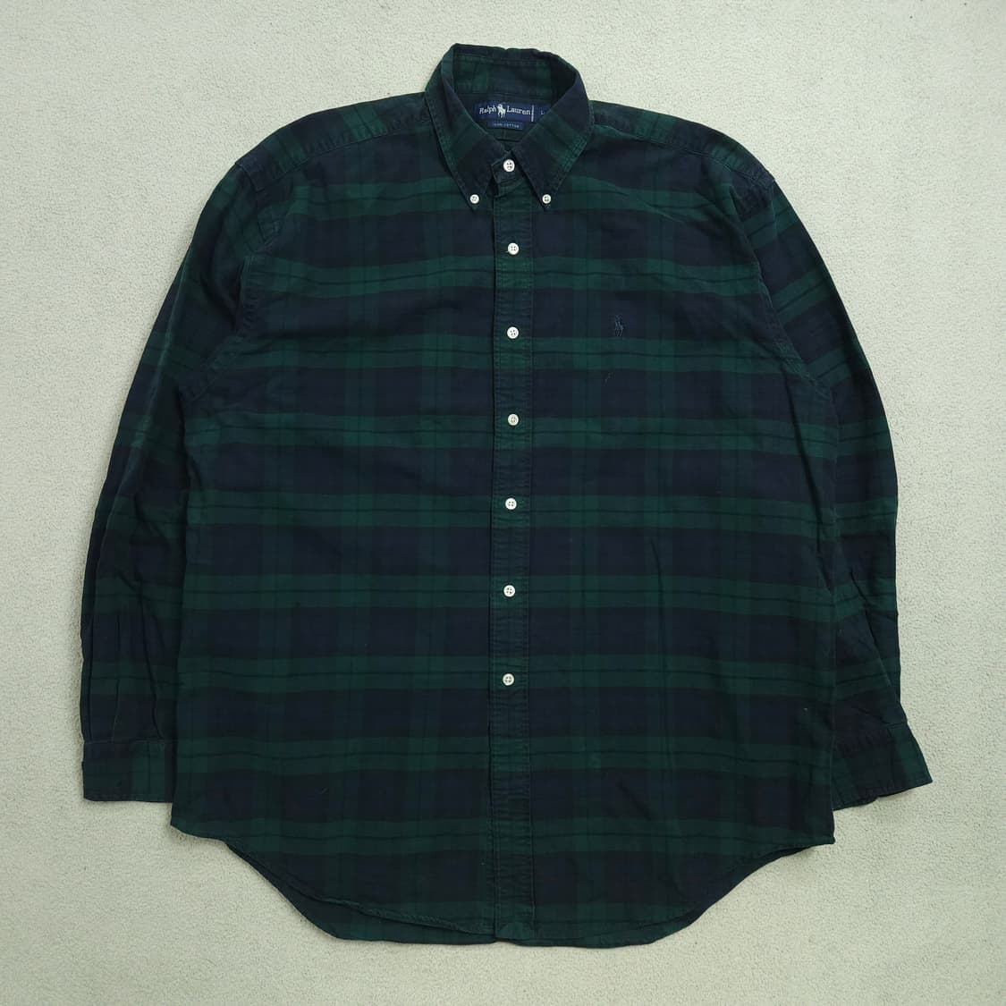 폴로 랄프 로렌 블랙 와치 체크 셔츠 L 상품이미지2