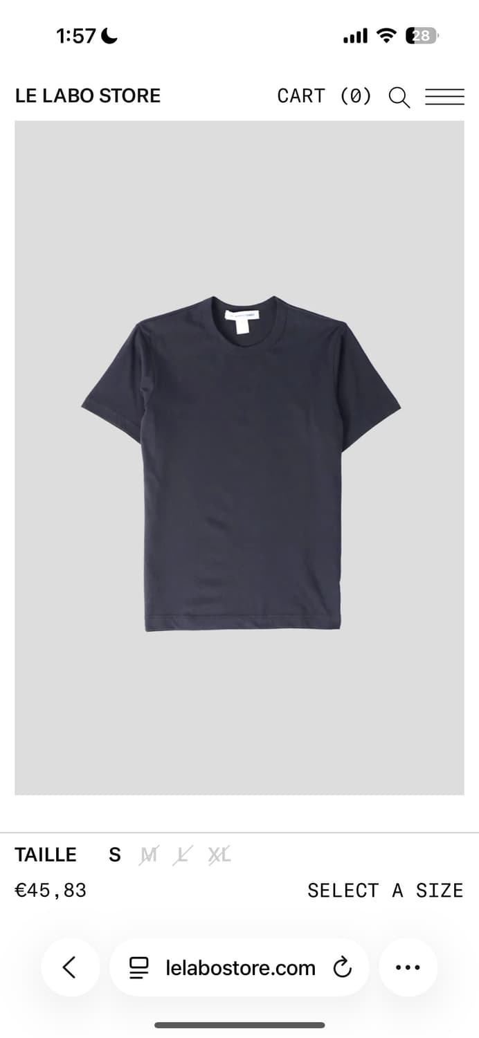 꼼데가르송 셔츠 Forever T-shirt 그레이/네이비 상품이미지1