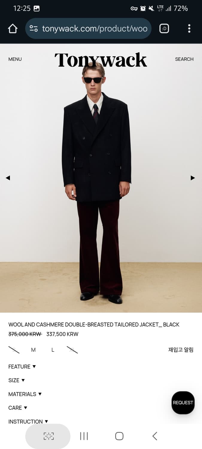 토니웩 25FW 더블 테일러드 자켓 XL  상품이미지3