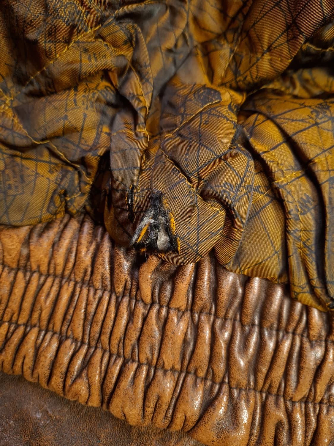 80's 일본판 빅사이즈 밀리터리 리얼레더 봄버자켓 상품이미지10