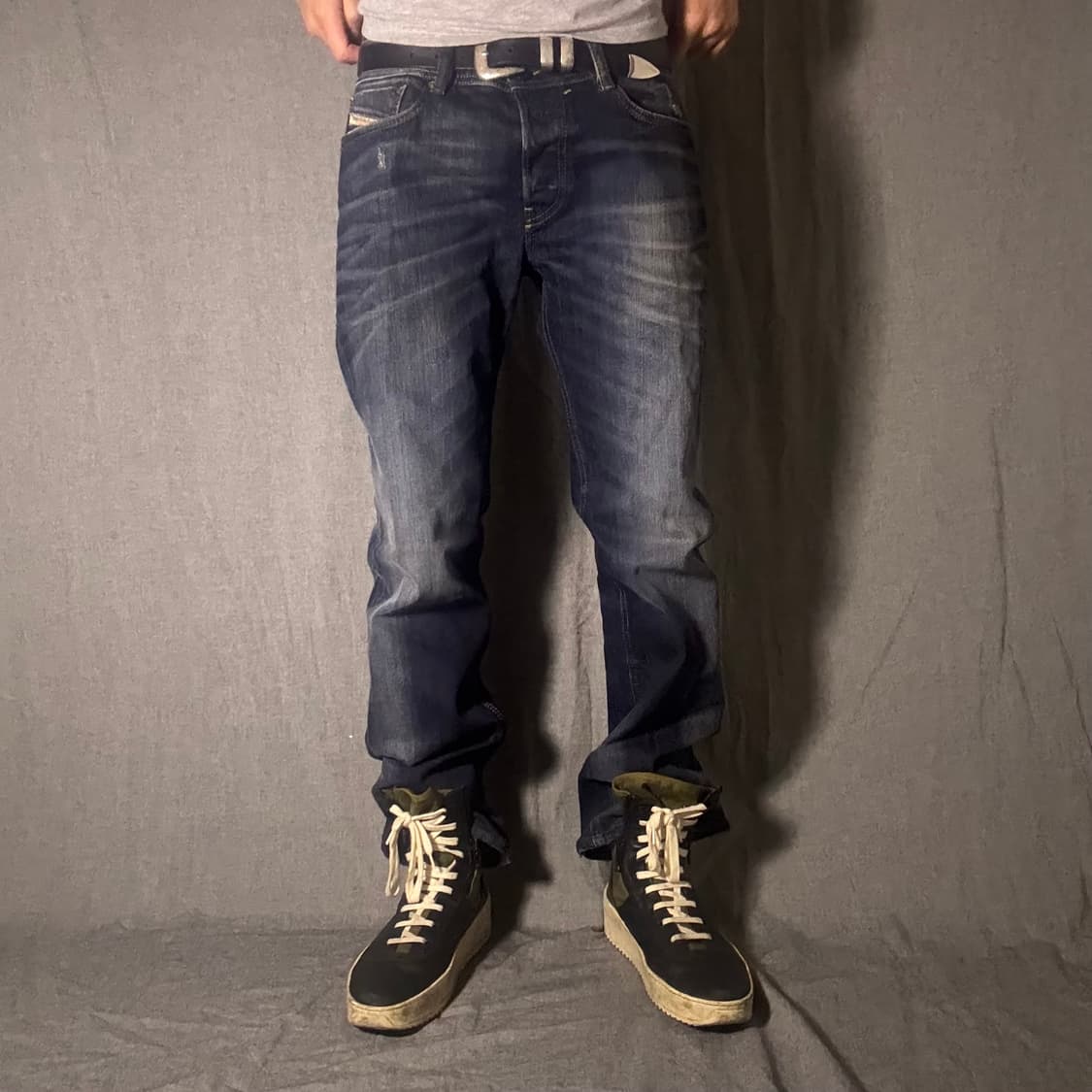 백화점 판 정품 디젤 워싱 데님 청바지 상품이미지4