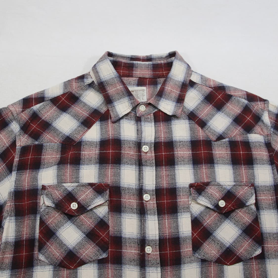 (착용컷) Maceye 웨스턴 체크 셔츠 (남성용 100) 상품이미지4