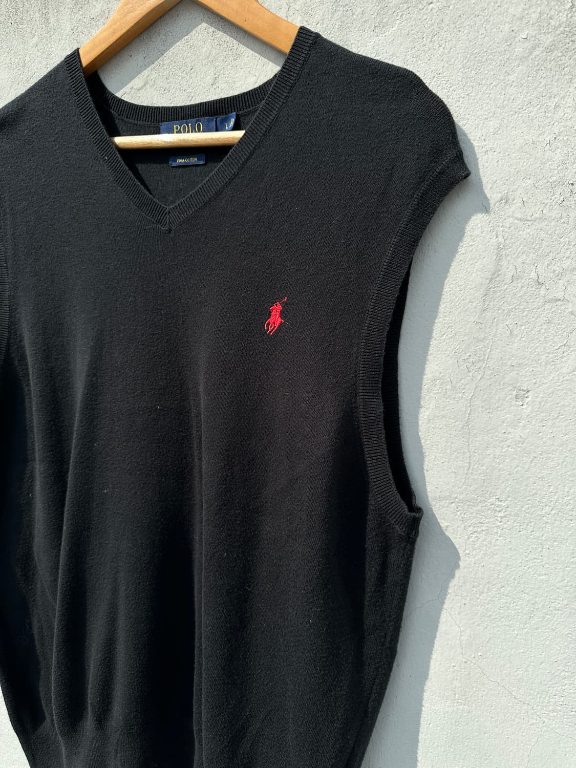 [M] 폴로 랄프로렌 블랙 브이넥 니트 베스트 조끼 상품이미지4