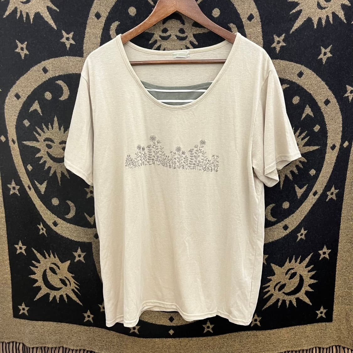 빈티지 코지 캐주얼 레이어드 스트라이프 아방핏 반팔티 K0115 상품이미지3