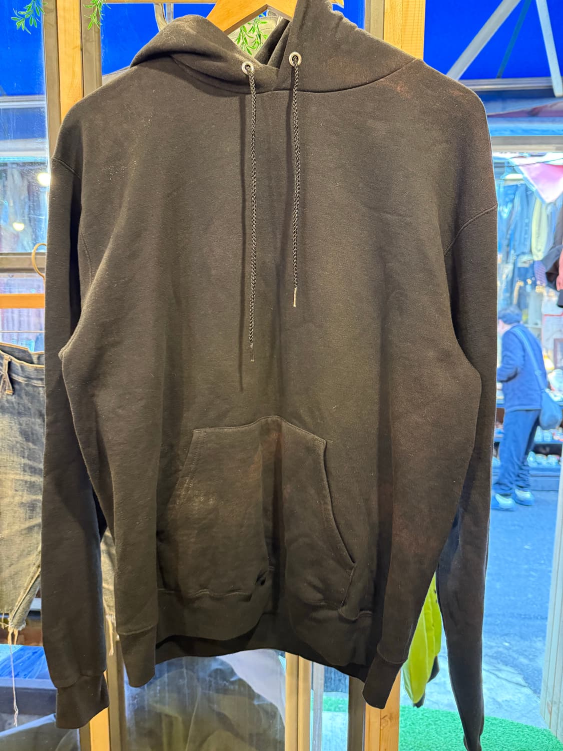 챔피온 아미 풋볼 백프린팅 후드티 블랙 상품이미지1