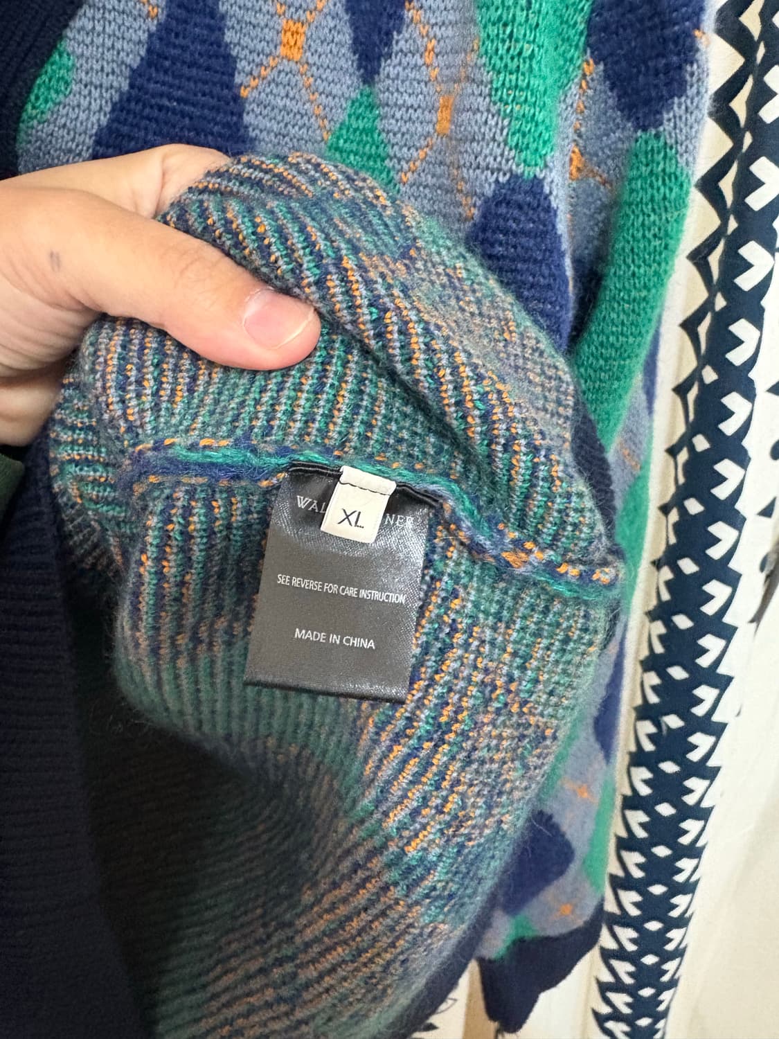 웨일즈보너 아가일 니트 가디건 상품이미지8