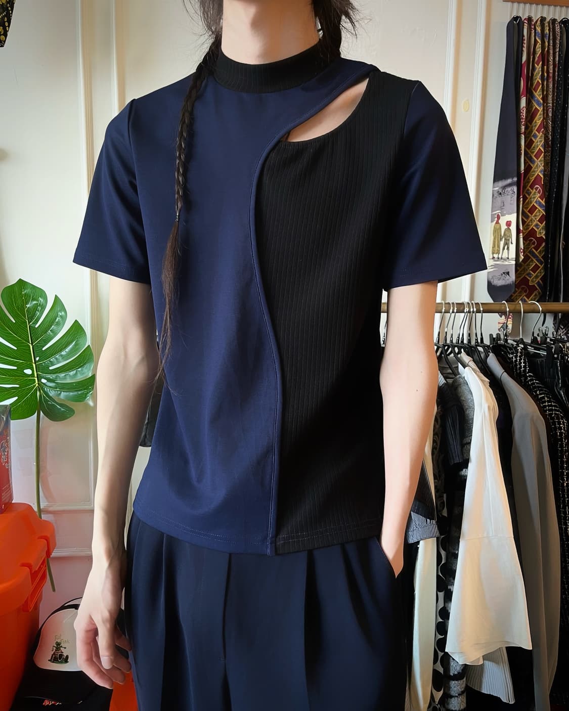 miette ミエット Mixed Texture Summer Top 상품이미지3