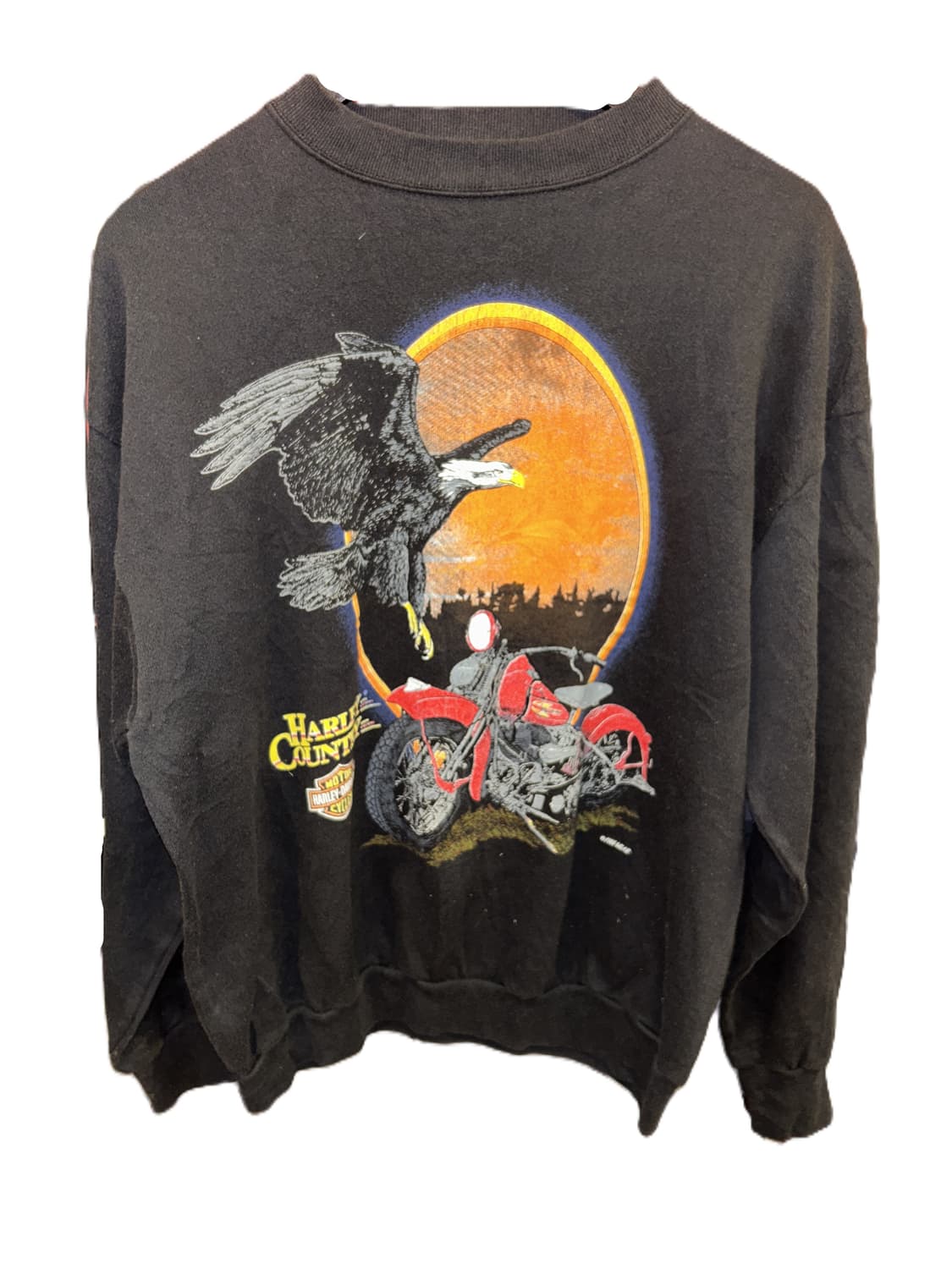 Harley Davidson 이글 프린팅 맨투맨 상품이미지1