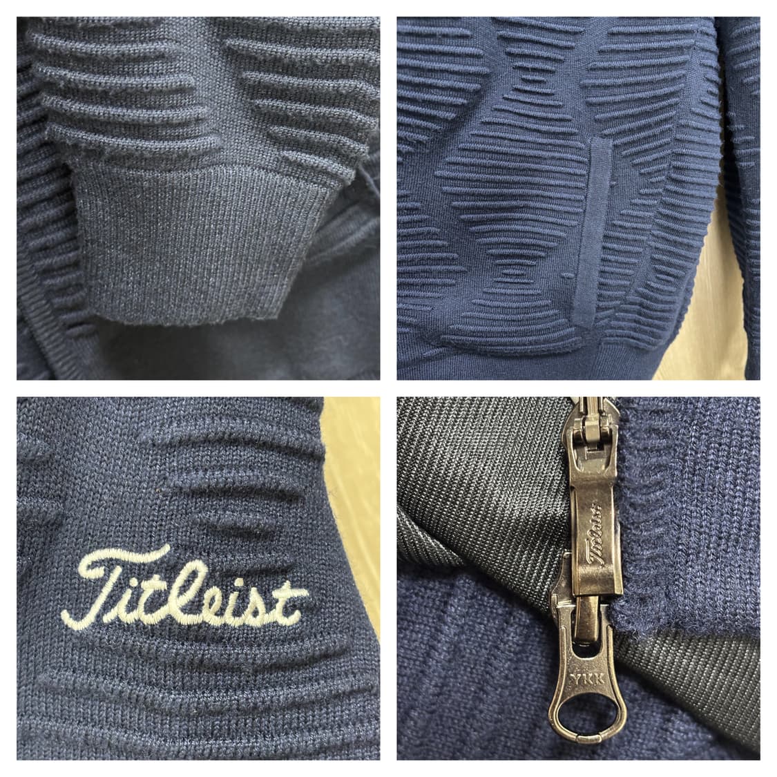 22FW)타이틀리스트 골프 방풍니트집업LL/100~105/네이비 상품이미지4