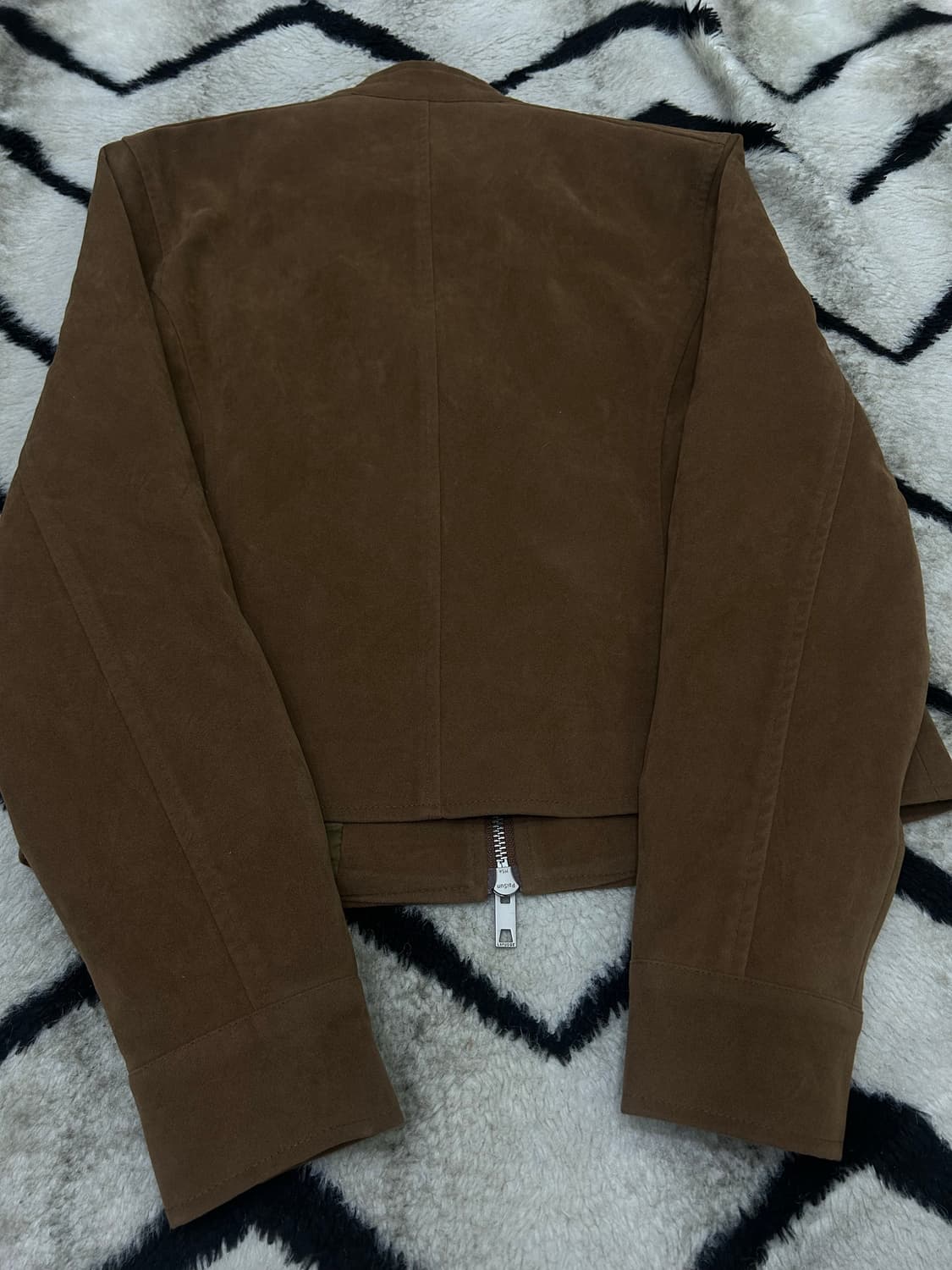 [M]라퍼지포우먼 인시전 스웨이드 레이싱 자켓/브라운 상품이미지4