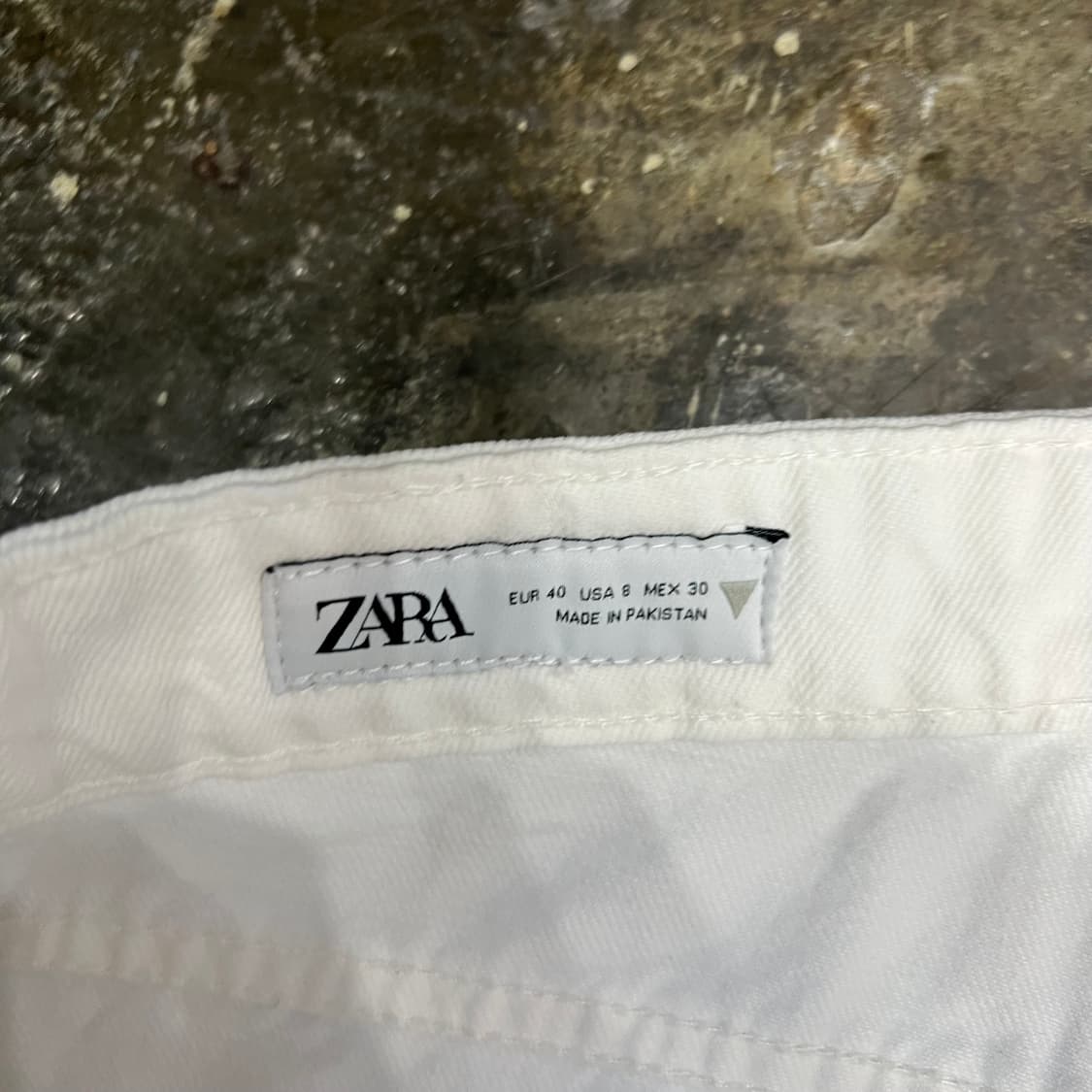 30) ZARA 자라 화이트 데님 와이드 팬츠 화이트진 청바지 상품이미지4