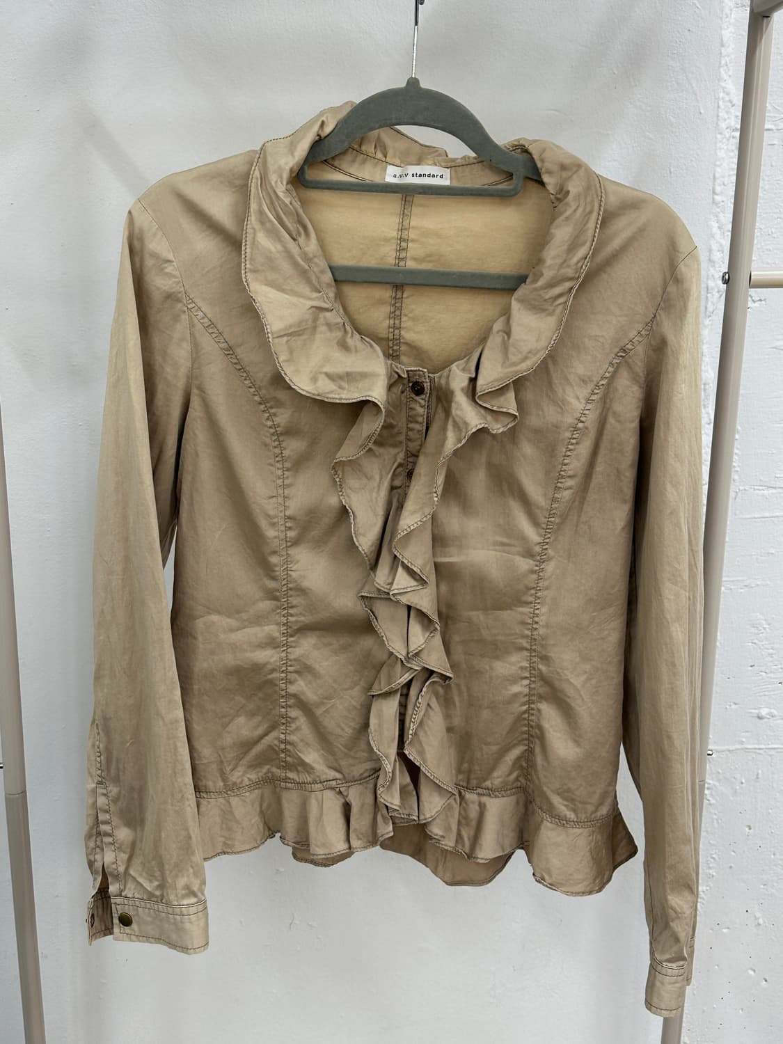 🍮라떼갸루 코디세트🍮 프릴셔츠 벨벳 뜨개 롱 스커트 그런지 고딕풍 상품이미지2