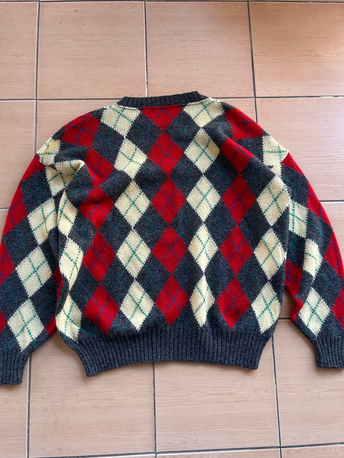 빈티지 아가일패턴 울니트 상품이미지5