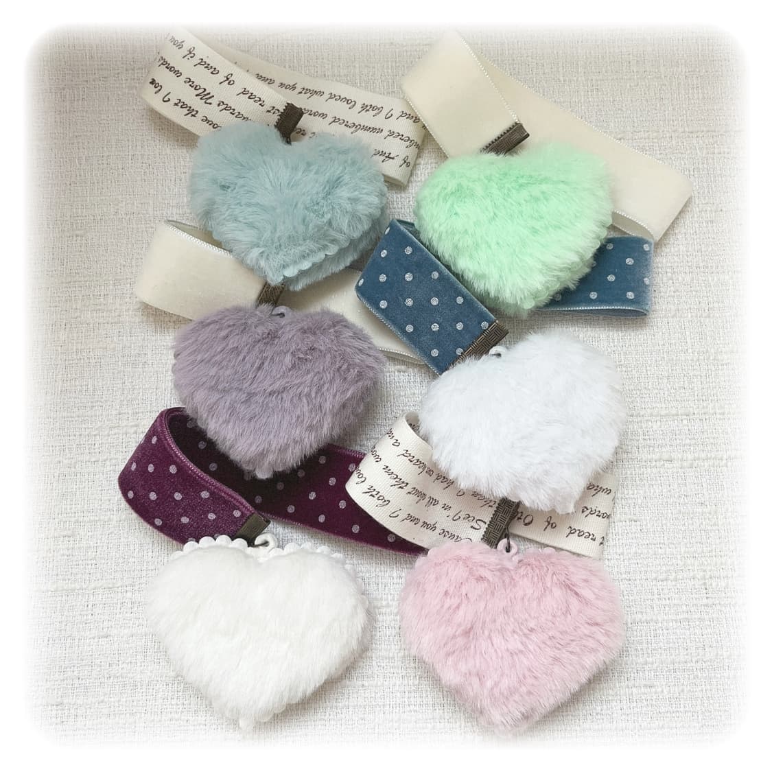 블루 솜하트 책갈피 ⊰blue fluffy heart⊱ bookmark 상품이미지4