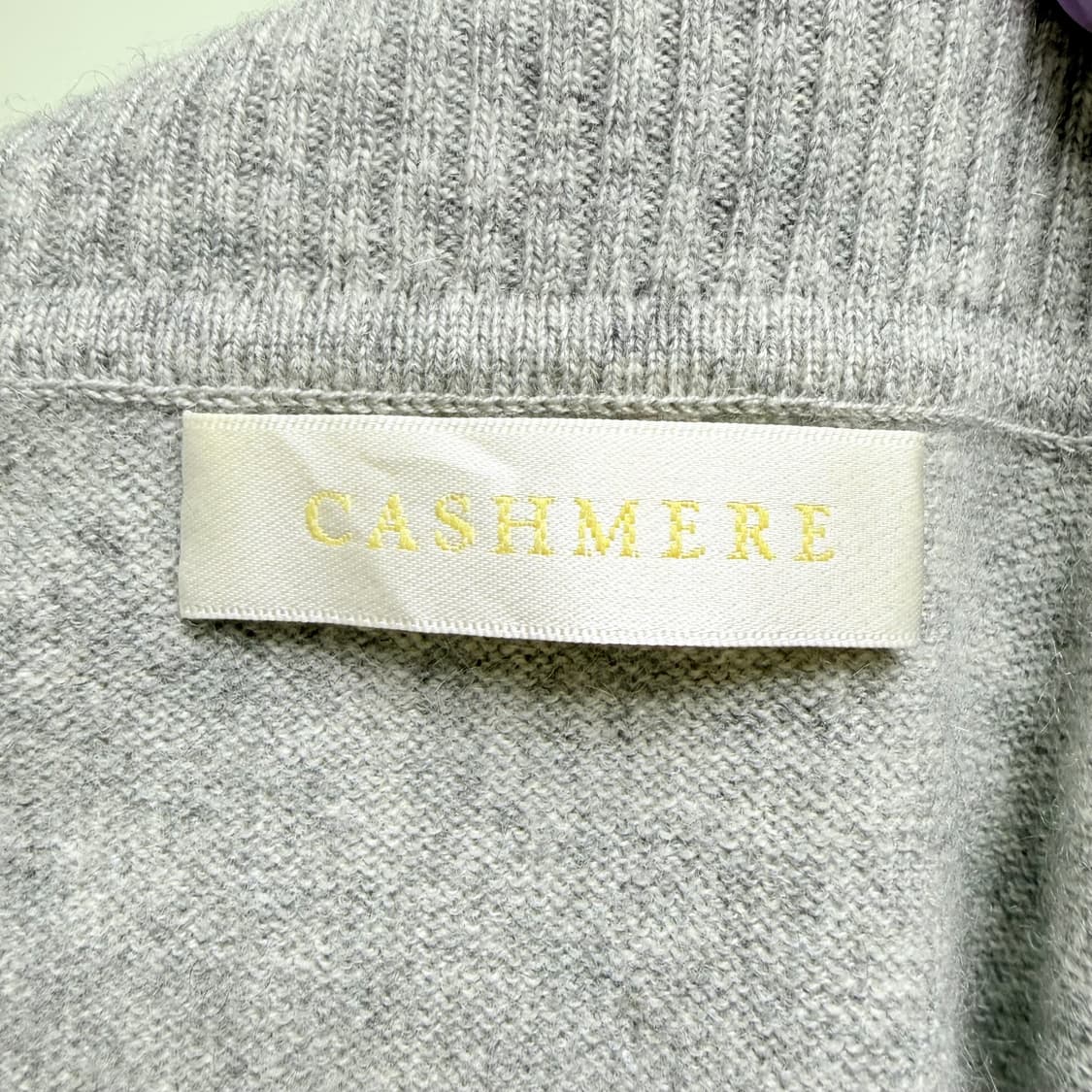 [캐시미어 100%] 유니클로 그레이 반팔 터틀넥 목폴라 니트 M 상품이미지5