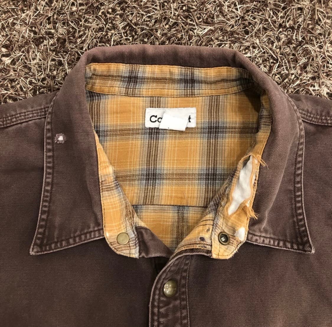 칼하트 캔버스 플란넬 라이너 워크 셔츠 자켓 4xl 상품이미지4