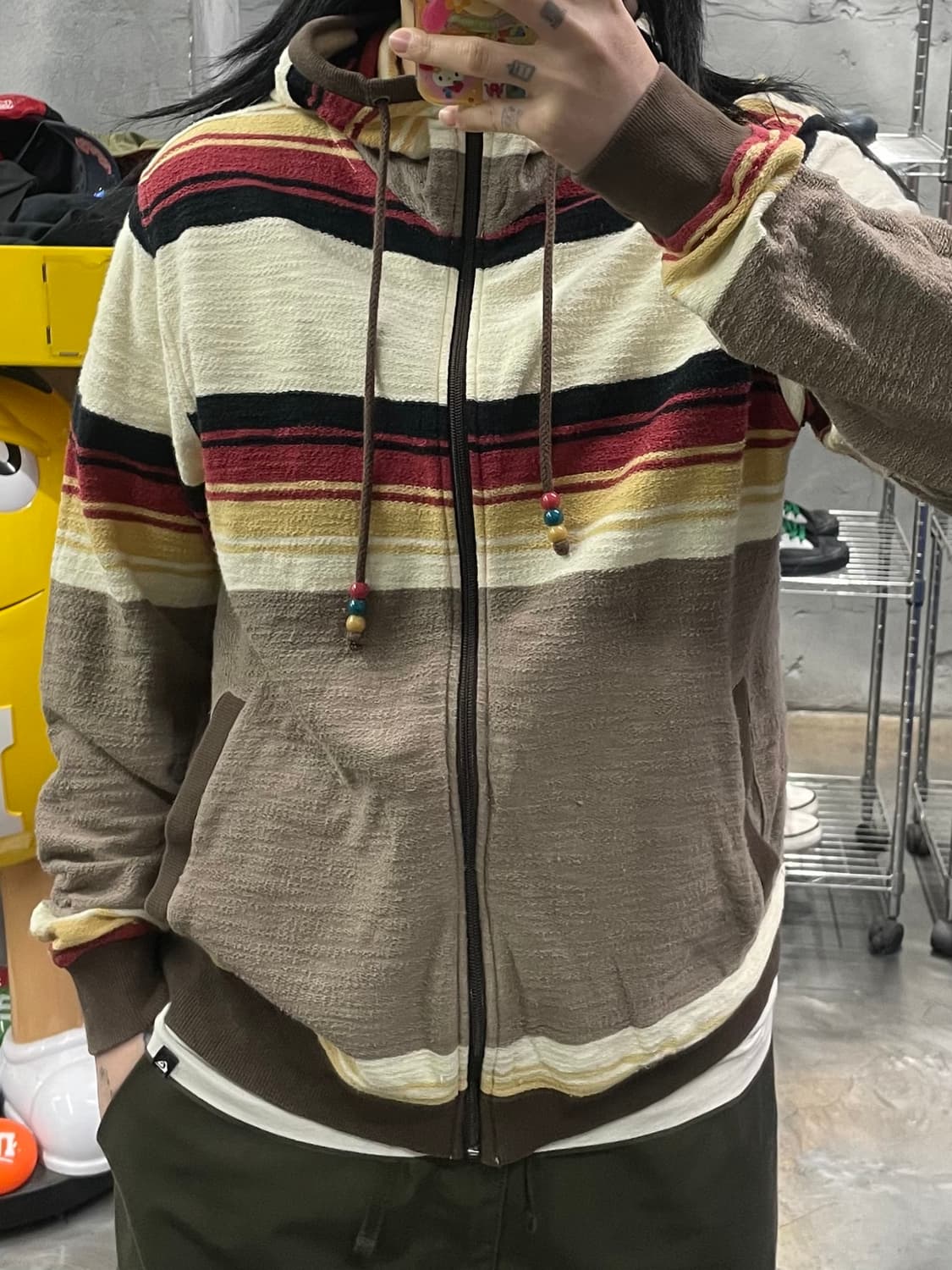 PowerToPeople 에스닉 스트라이프 후드집업 상품이미지10