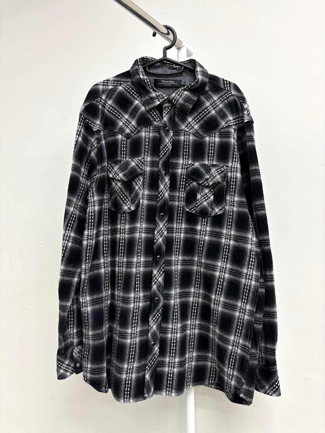 빈티지 펑크 락시크 체크 셔츠 상품이미지6