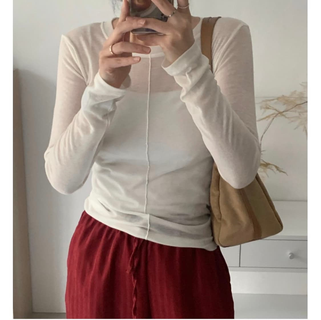 코디 세트(상의)/시스루 이너+뷔스티에 상품이미지2