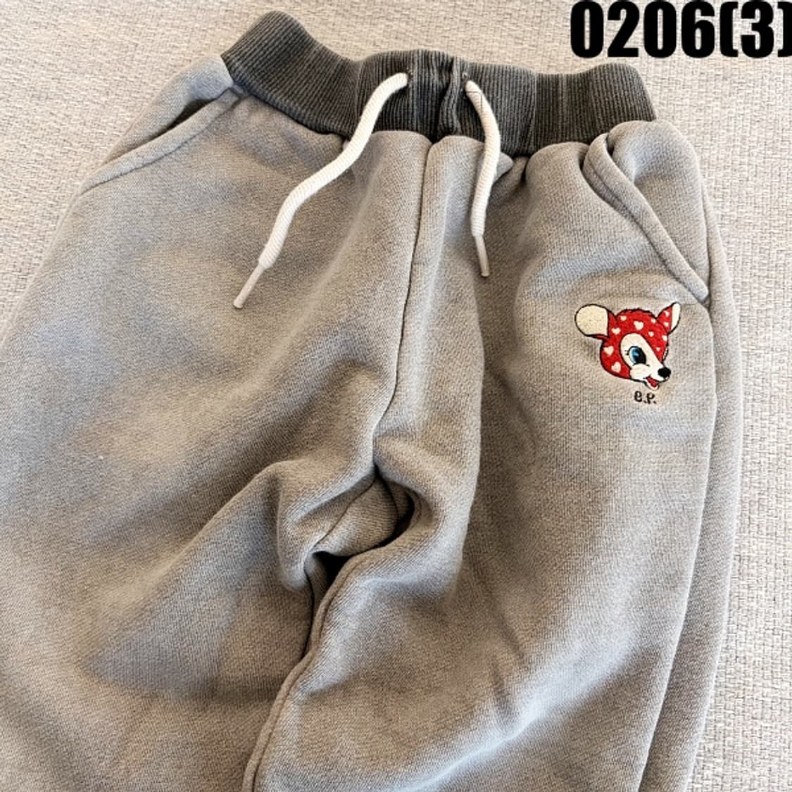 [100] 베베드피노 아동용 쥐색 밴딩 캐릭터 바지 0206(3) 상품이미지2