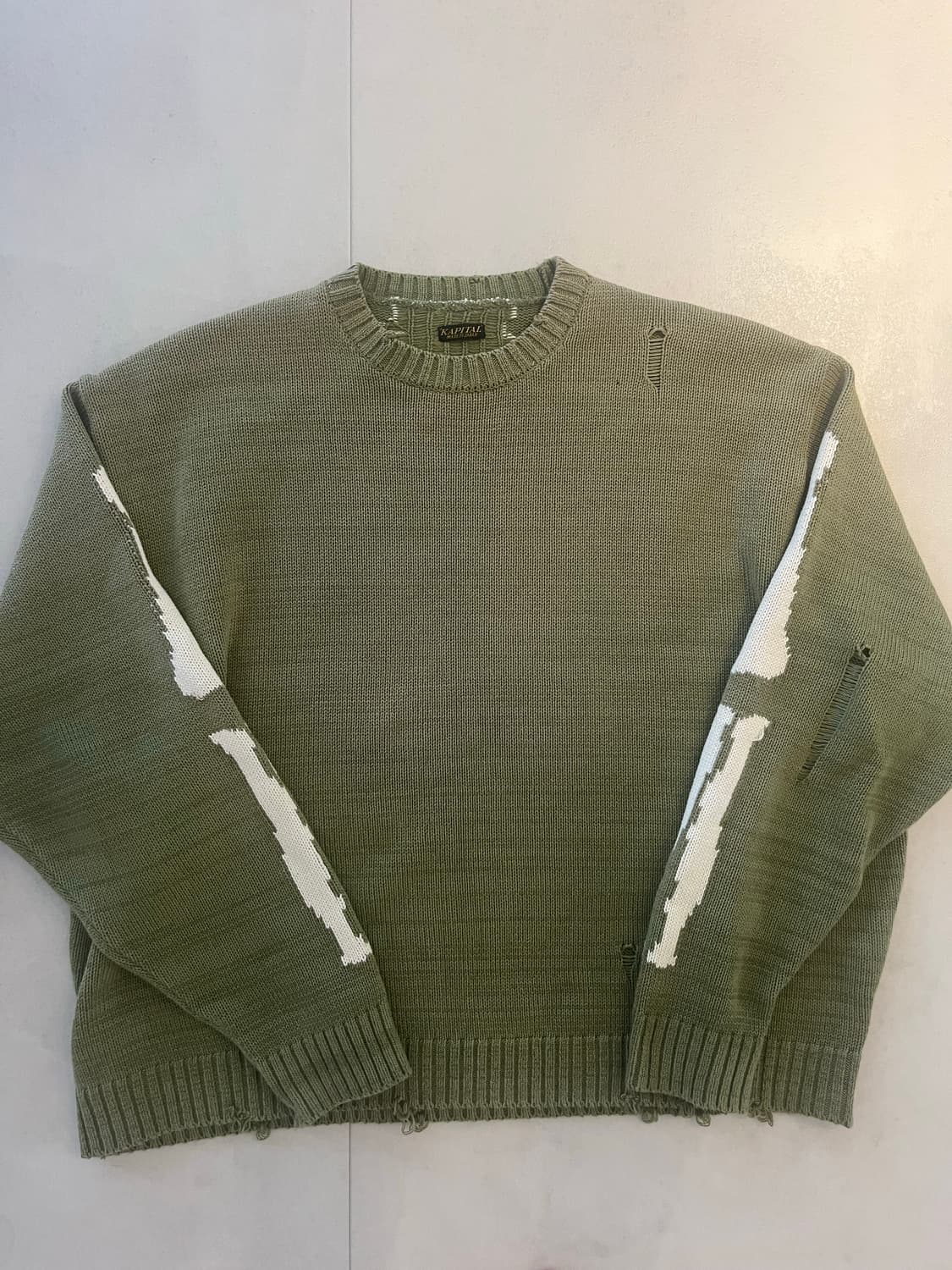 캐피탈 본 데미지 니트 3싸이즈 상품이미지2