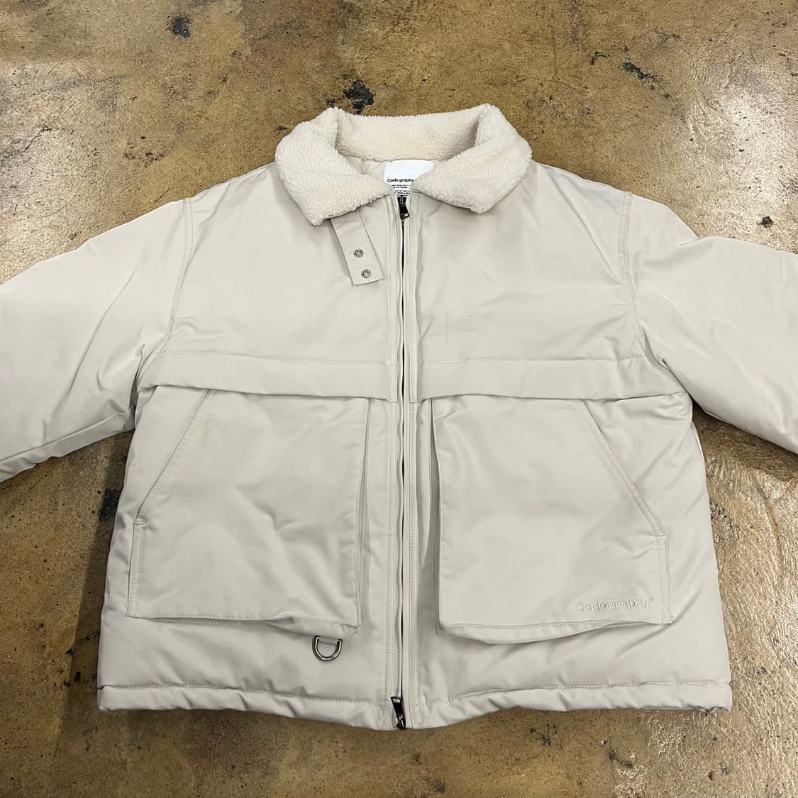[정품/L] 코드그라피 덤블 숏패딩 아이보리 b17 상품이미지3