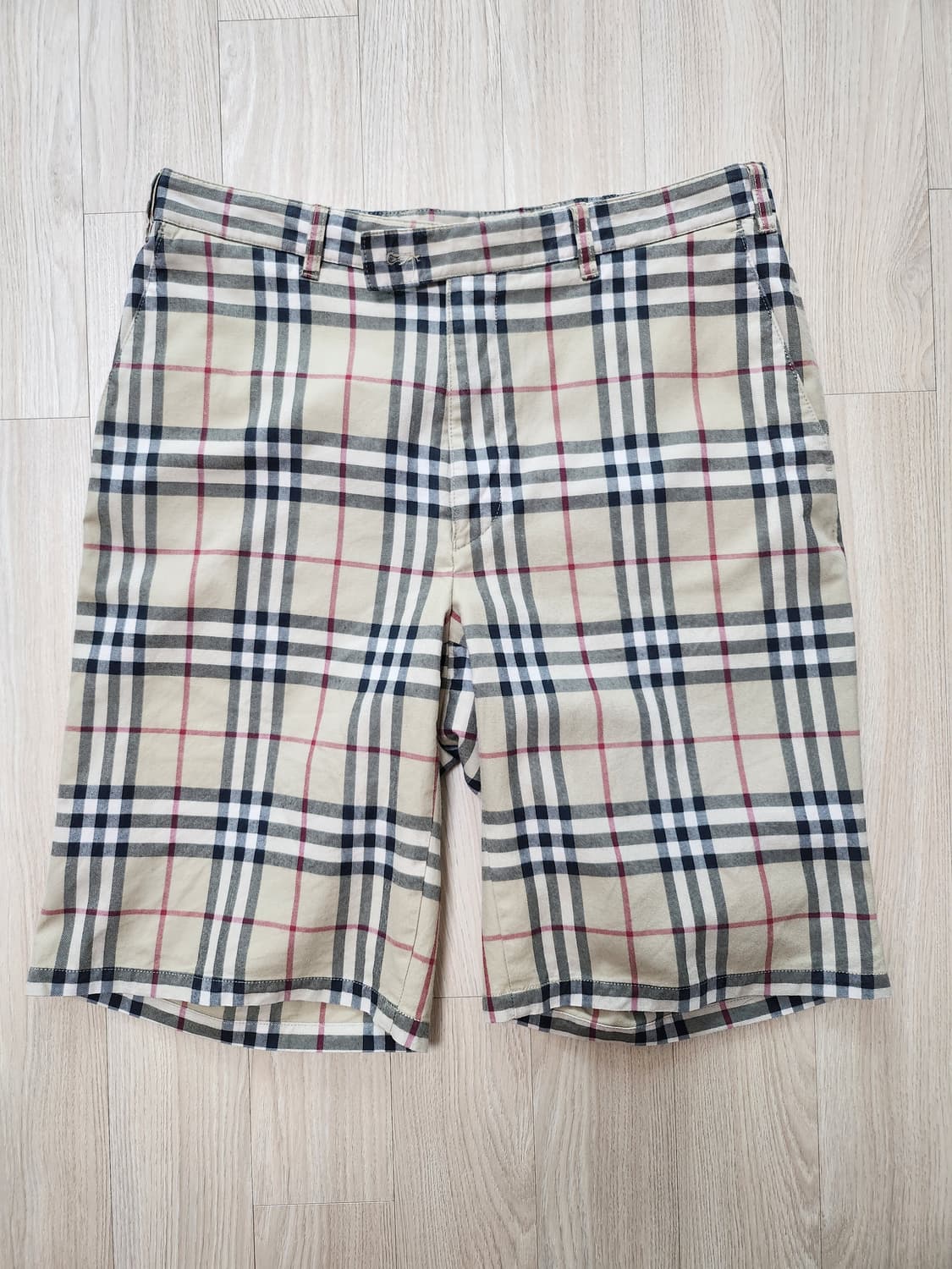 버버리 빈티체크반바지(34 상품이미지1