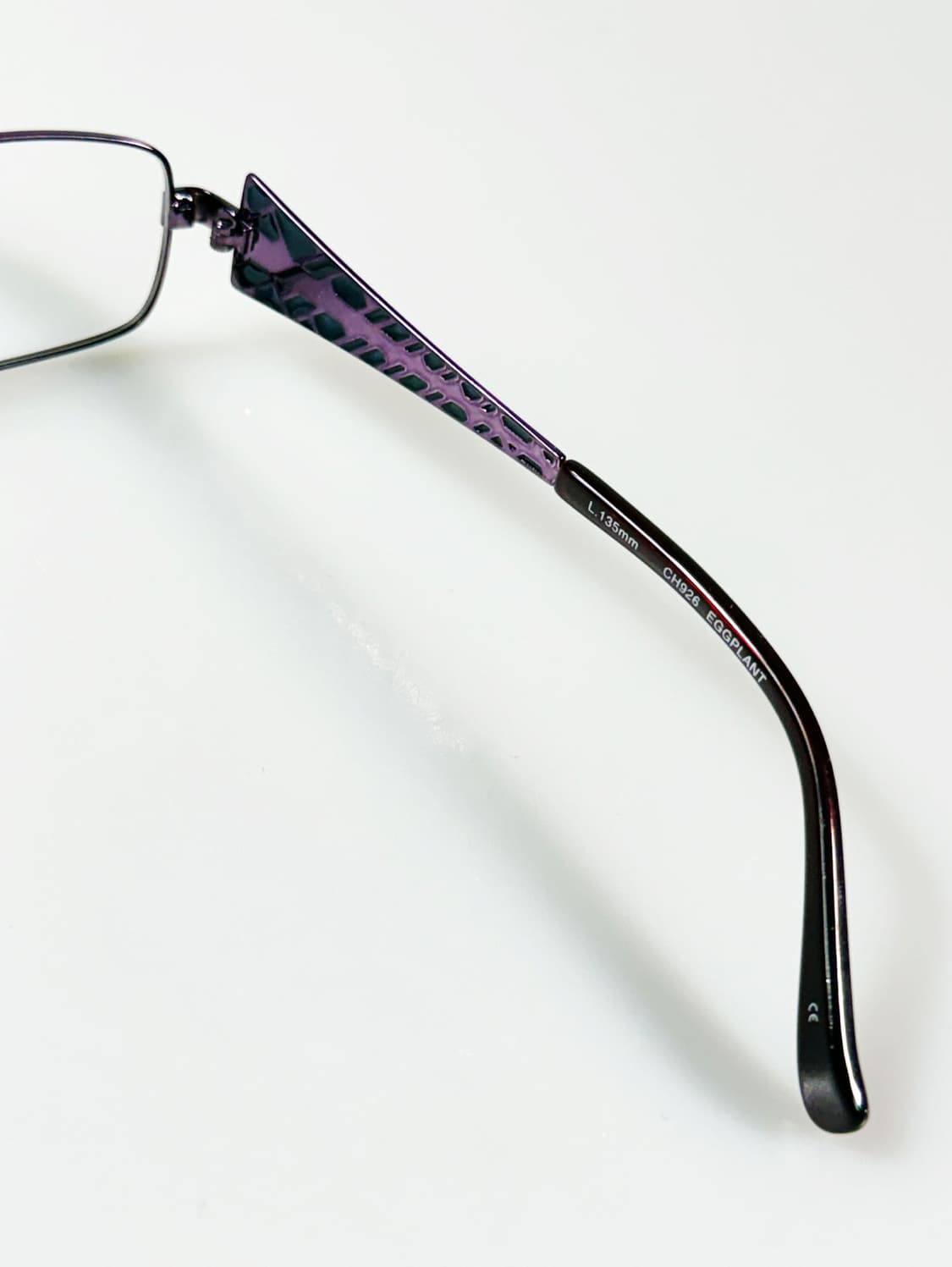 Cole Haan 슬림 스퀘어 딥퍼플 메탈 프레임 빈티지 안경 상품이미지6