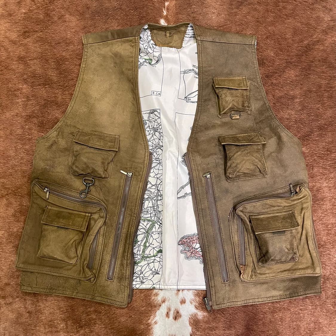 90's 빈티지 레더 베스트 상품이미지1