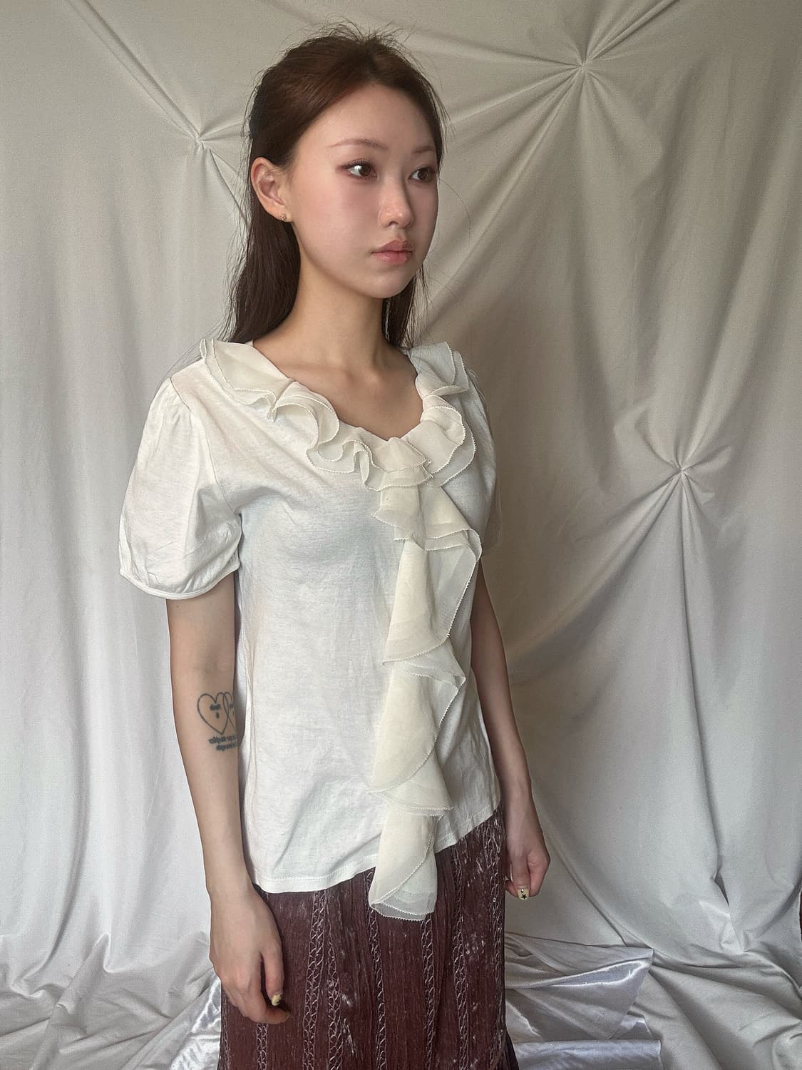 프릴 코튼 탑 상품이미지2