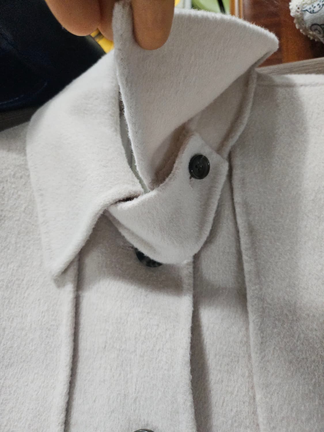 K'daba 크롭 울 코트 자켓 아이보리 핸드메이드  free 상품이미지5