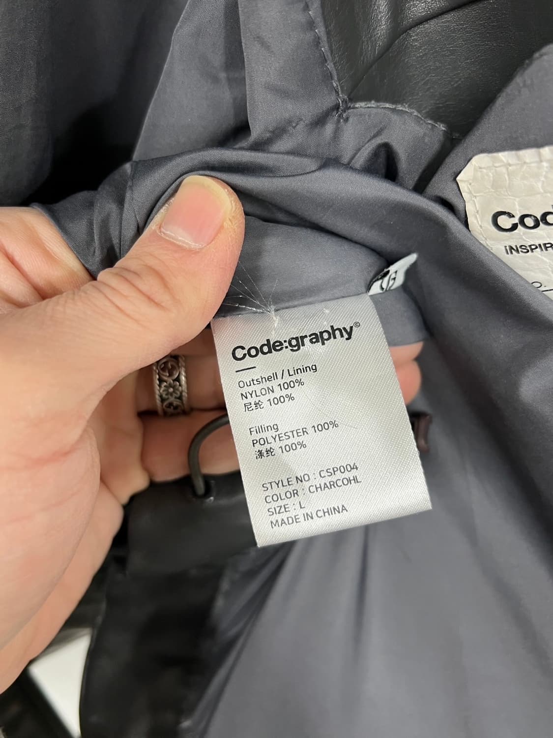 코드그라피 유틸리티 에코레더 A2 가죽 자켓 상품이미지6