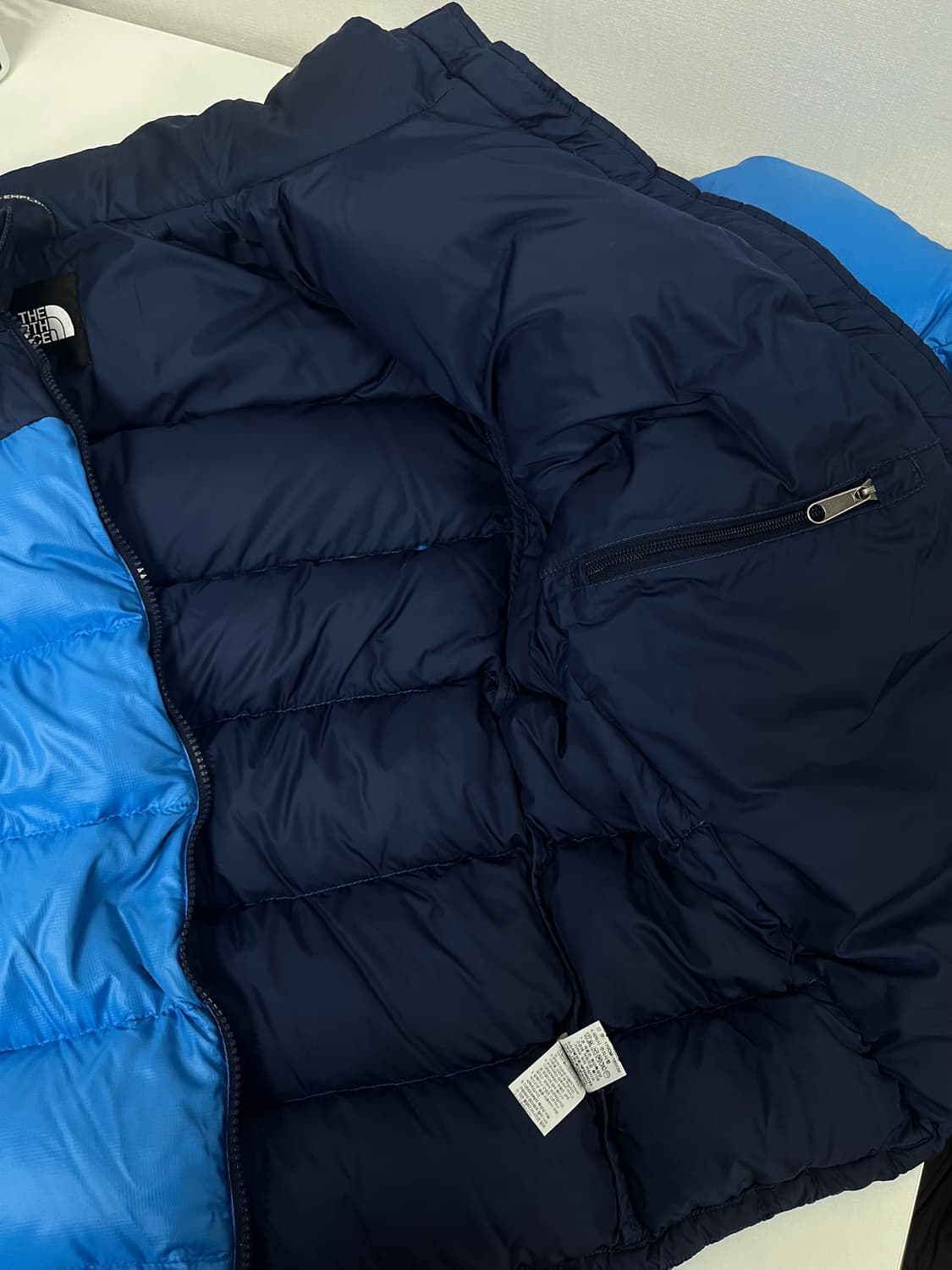 노스페이스 눕시 패딩 블루L 상품이미지5