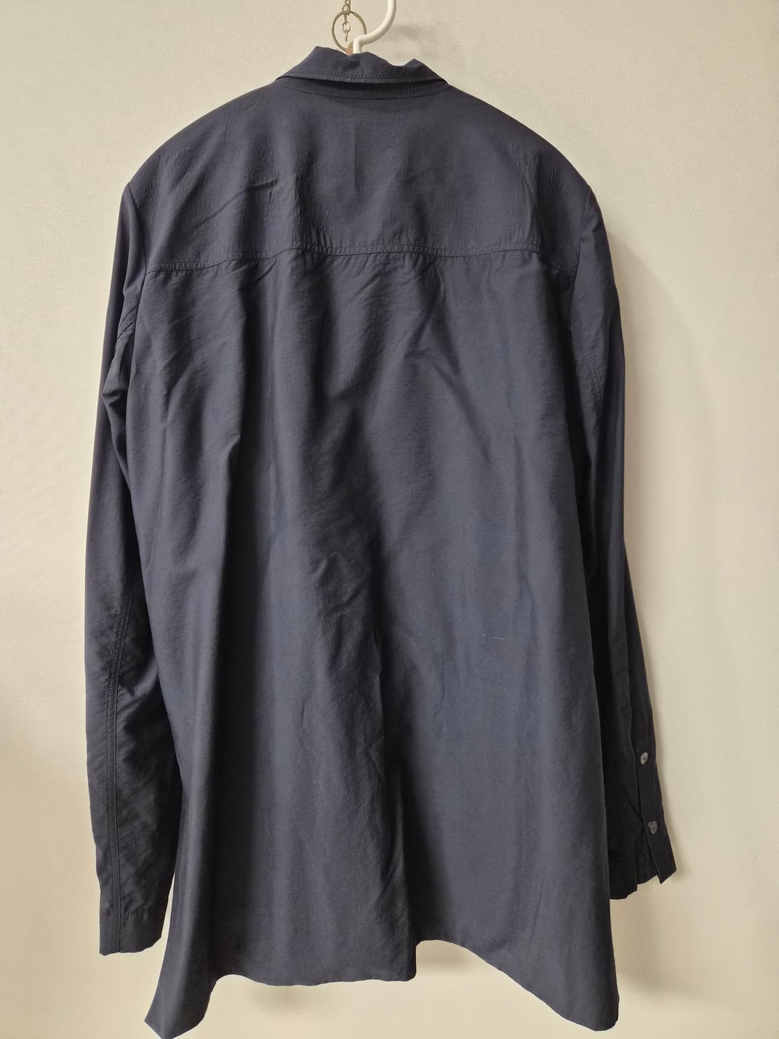 [SYSTEM] 시스템 네이비 루즈핏 경량 아우터 셔츠 (82 사이즈) 상품이미지4