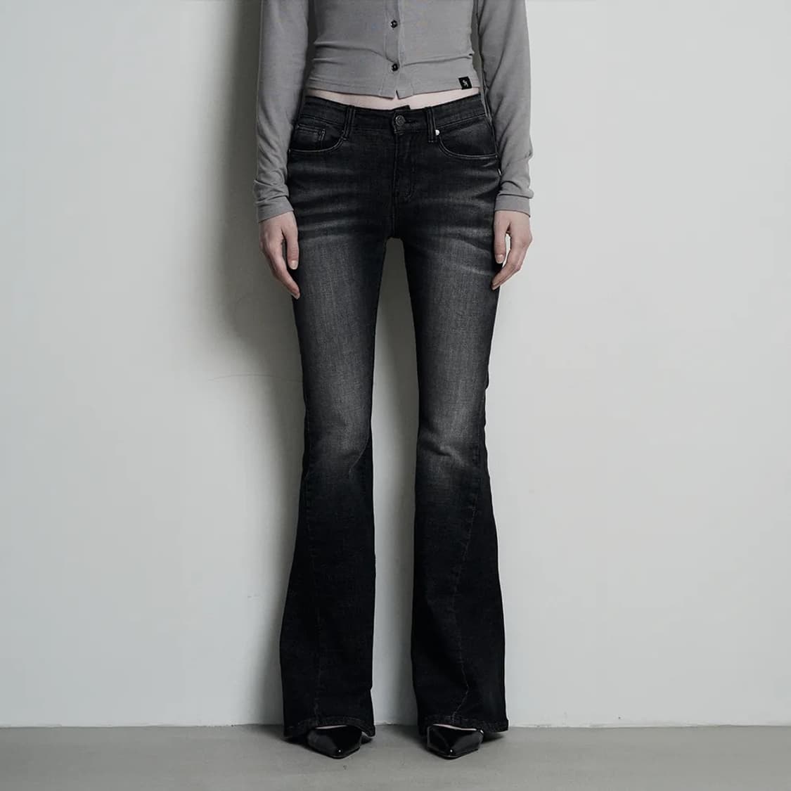 시너진 CAT WASHING DENIM PANTS BLACK 상품이미지1