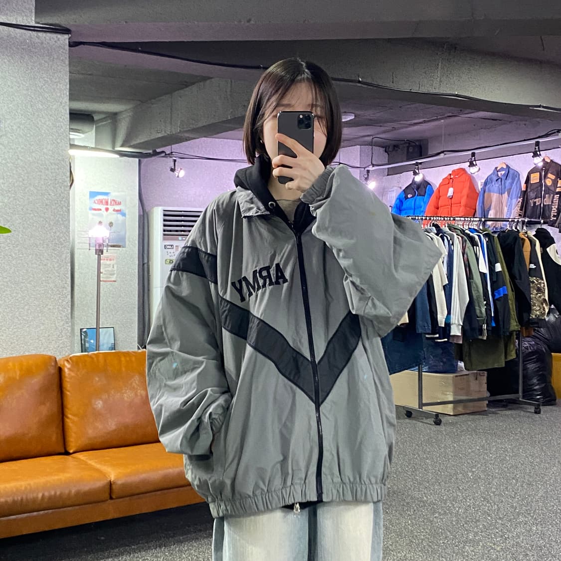 미군 ARMY 그레이 바람막이 B4342 상품이미지1