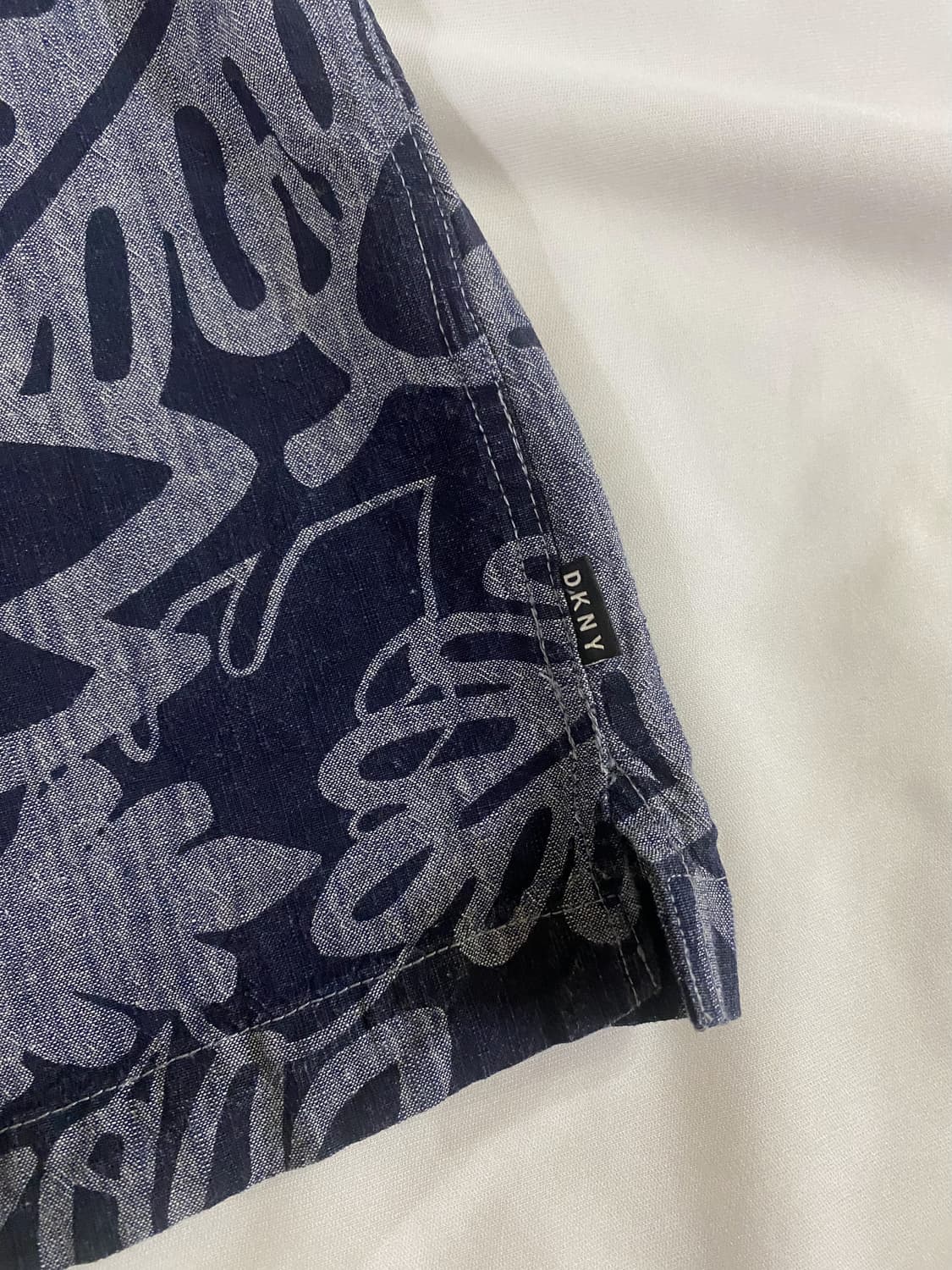 [XL] DKNY 남성 샴브레이 코튼 하프 슬리브 반팔 셔츠 상품이미지5