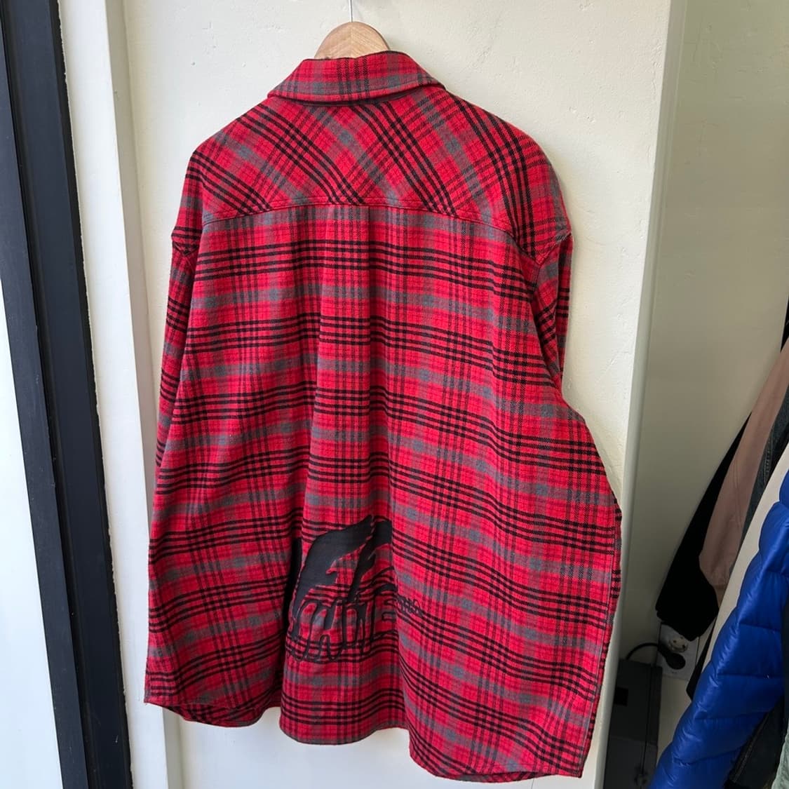 15925 - 오프화이트 플란넬 체크 셔츠 상품이미지5