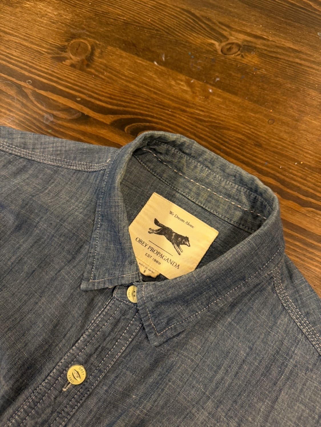 오베이 샴브레이 셔츠 남성100 상품이미지6