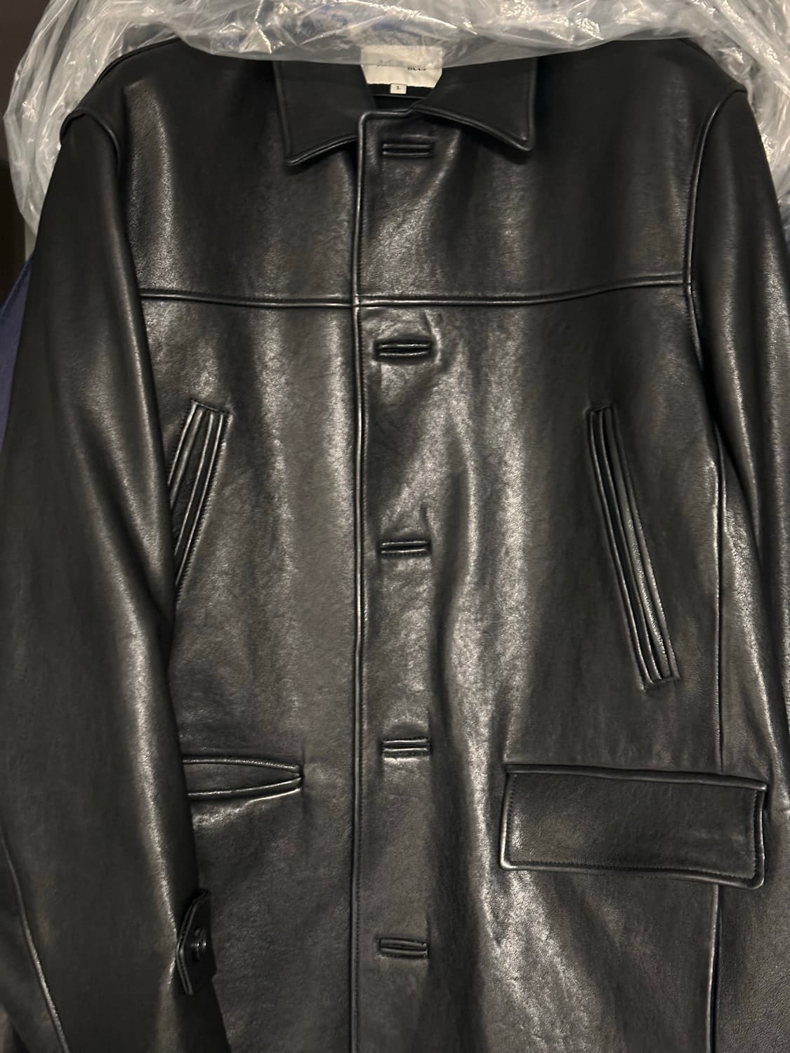 아트이프액츠 램스킨 레더 카코트 블랙 L 상품이미지4