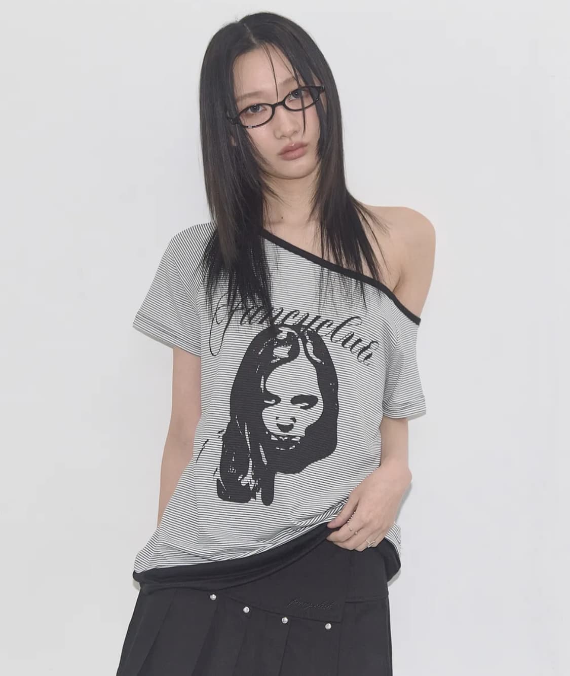 팬시클럽 원숄더 오프숄더 티 상품이미지1