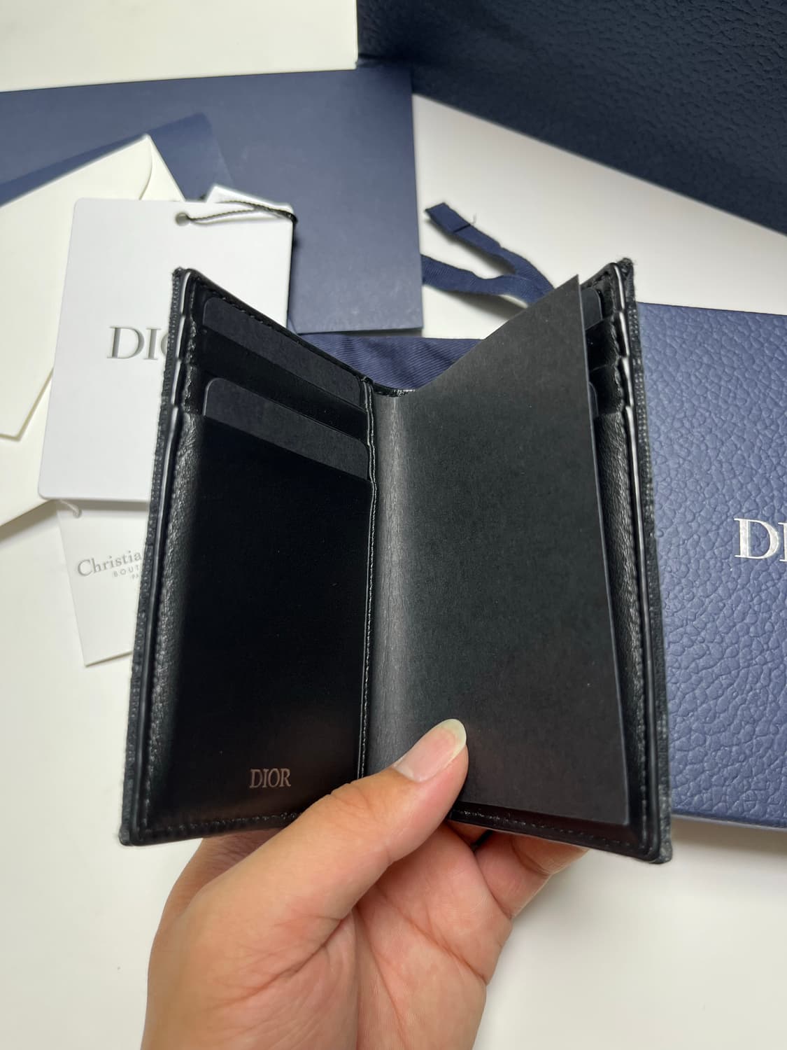 [새상품급/백화점] 디올 오블리크 오더나이저 카드지갑 블랙 상품이미지3